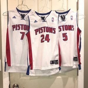 Lot of 3 Detroit Pistons Jerseys